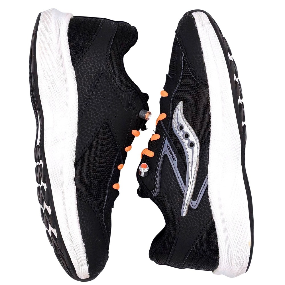 Saucony Kids Cohesion KDZ Athletic Sneakers Black Orange Lace Up Youth Size 2m - Picture 4 of 8